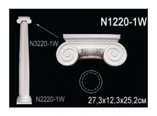 Капитель колонны N1220-1W Перфект Полиуретан - фото (1)