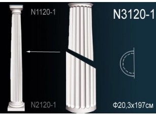 Капитель полуколонны N3120-1 Перфект Полиуретан