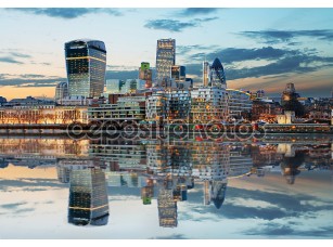 Фотообои «Лондон горизонты в сумерках, Англия, Великобритания»