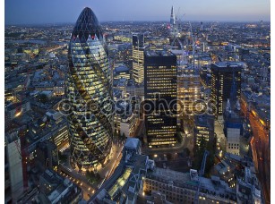 Фотообои «Горизонт Лондонского Сити на закате»