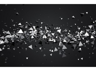 Фотообои «Абстрактные 3d рендеринга летающих пирамиды.» - фото (1)