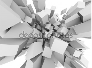 Фотообои «Абстрактные 3D кубов взорваться фон.» - фото (1)