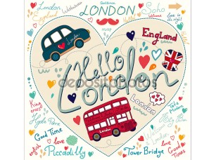 Фотообои «Набор символов, Лондон» - фото (1)