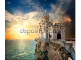Фотообои «замок в море» - фото (1)
