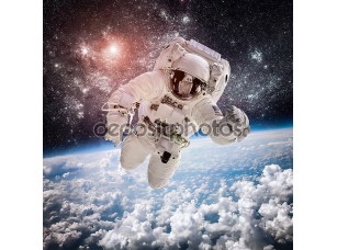 Фотообои «Астронавт на фоне Земли» - фото (1)