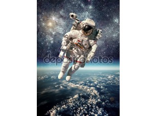 Фотообои «Астронавтов в космосе на фоне Земли» - фото (1)