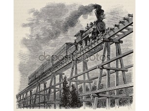 Фотообои «Train upon bridge» - фото (1)