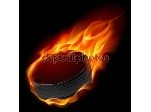 Фотообои «Burning hockey puck» - фото (1)