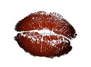 Фотообои «Векторная иллюстрация коричневый поцелуй печати»