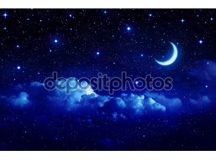 Фотообои «звездное небо с Хаф-Мун в живописном cloudscape»