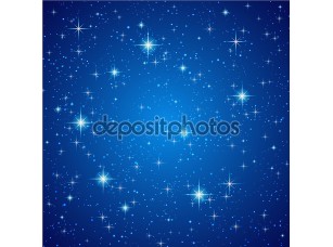 Фотообои «Голубое ночное небо с звездами. Вектор»