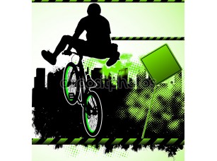Фотообои «BMX велосипедистов шаблон вектор» - фото (1)