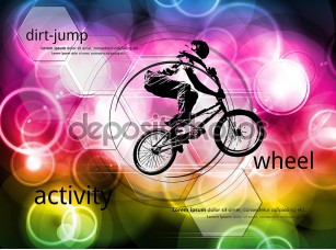 Фотообои «BMX велосипедистов Иллюстрация» - фото (1)