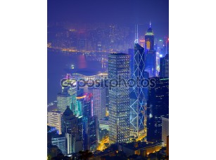 Фотообои «Гонконг с высоты птичьего полета»
