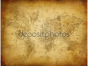 Фотообои «древняя карта мира»