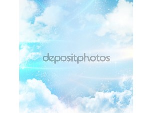 Фотообои «Абстрактный фон с облаками и цифровые линии» - фото (1)