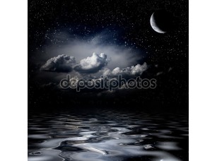 Фотообои «Ночь небо звезды, отражая в море» - фото (1)