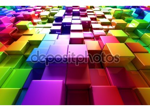 Фотообои «Красочные кубы»