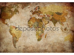 Фотообои «Карта мира на штукатурке» - фото (1)