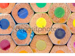 Фотообои «Макрос изображение цветные карандаши»