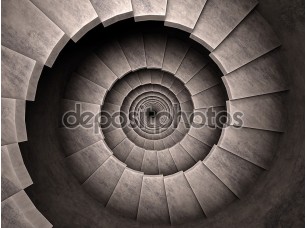 Фотообои «спиральные лестницы подземелье стиль.»