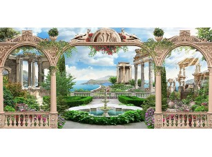 Фотообои «Аркада с фонтаном в центре» - фото (1)