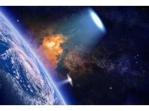 Фотообои «НЛО исследует планету Земля» - фото (1)