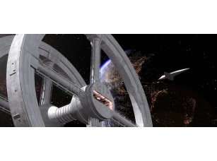 Фотообои «Космическая станция и трансфер»
