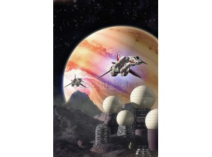 Фотообои «космические корабли и колонии Луны Юпитера» - фото (1)