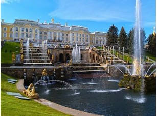 Фотообои «Большой дворец и большой Каскад в Петергофе, Россия» - фото (1)