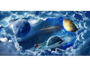 Фотообои «Планеты в космических облаках» - фото (1)