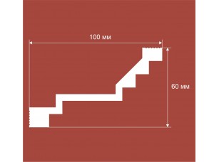 Карниз KX081, 60х100, 2000мм, Экополимер/16 - фото (2)