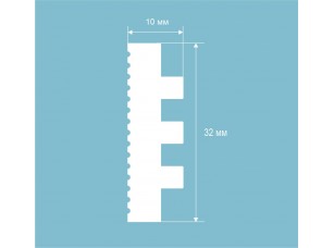 Молдинг MX055, 32х10, 2000мм, Экополимер/32 - фото (2)