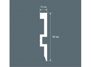 Плинтус PX059, 80х12, 2000мм, Экополимер/18 - фото (3)
