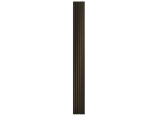 Комплект акуст.панелей, черный войлок, 3000х300х19мм, рейки ЭКОПОЛИМЕР, шампань/2шт. - фото (2)