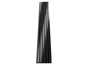 Комплект акуст.панелей, черный войлок, 3000х300х19мм, рейки ЭКОПОЛИМЕР, черное зеркало/2шт. - фото (4)