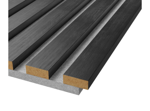 Акустическая панель, серый войлок, 2750х600х19мм, рейки МДФ дуб Старинный натуральный - фото (2)