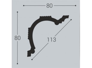 Карниз потолочный К1 80-80 - фото (2)