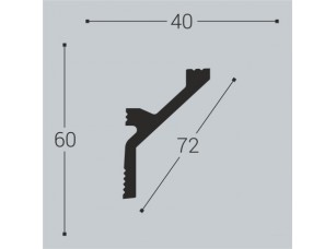 Карниз потолочный К12 60-40 - фото (2)