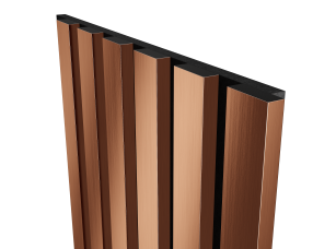 Комплект акуст.панелей, черный войлок, 600х300х19мм, рейки ЭКОПОЛИМЕР, красная медь/2шт. - фото (4)