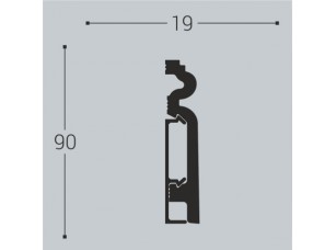 Плинтус напольный П14 90-19 с монтажной планкой - фото (3)