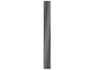 Комплект акуст.панелей, черный войлок, 3000х300х19мм, рейки ЭКОПОЛИМЕР хром матовый/2шт. - фото (2)