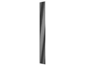 Комплект акуст.панелей, черный войлок, 3000х300х19мм, рейки ЭКОПОЛИМЕР, хром/2шт. - фото (1)