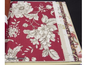 Ткань Elegancia Flower Art AQUITAINE Rouge - фото (1)