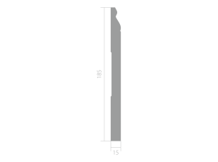 Плинтус Ultrawood radiata арт. Base 0007 (2000 x 185 x 15 мм.) - фото (3)