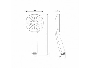 Душевая лейка, OPH1FW9i18 - фото (2)