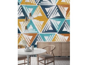 Фотообои Geometry Светлые треугольники интерьер 17680