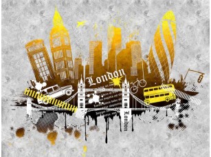 Фотообои Urban London (yellow version) 18483