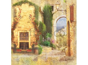 Фреска Вид из арки на замок, арт. 4870 - фото (1)