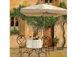 Фреска Столик на двоих у дома, арт. 6807 - фото (1)